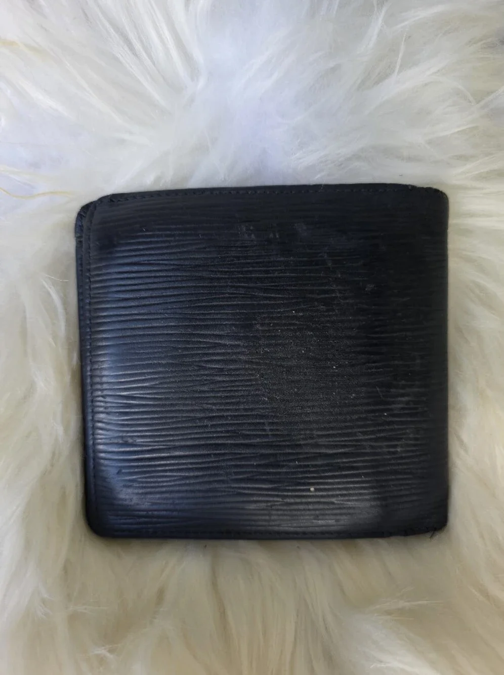 Authentic Louis Vuitton Black Epi Bifold Wallet